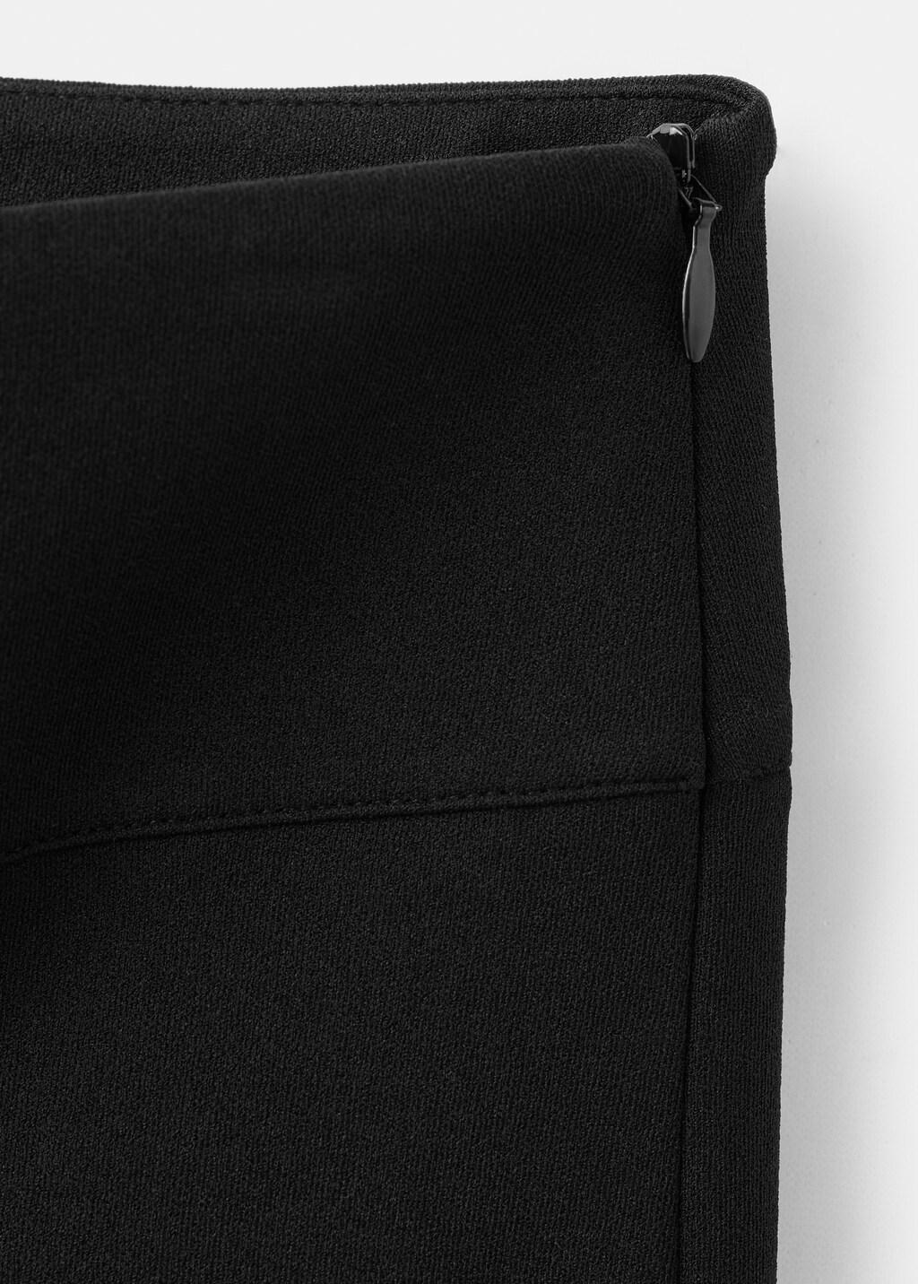 Black Mid-Rise Flare Trousers, 0201_99, large image number 1