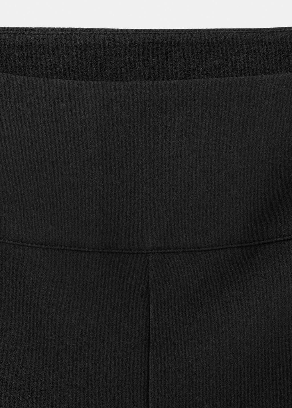 Black Mid-Rise Flare Trousers, 0201_99, large image number 5