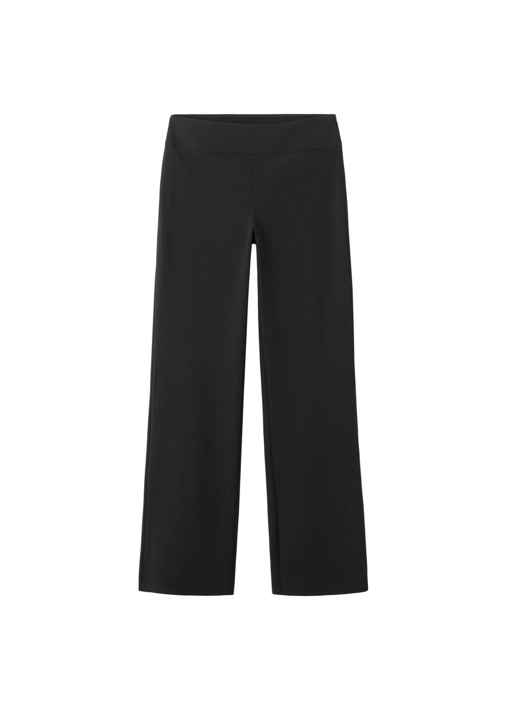 Black Mid-Rise Flare Trousers, 0201_99, large image number 6