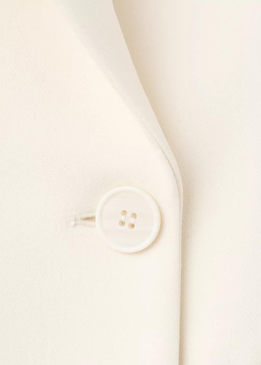 Beige Fitted Double-Breasted Blazer, Light Beige, large image number 5