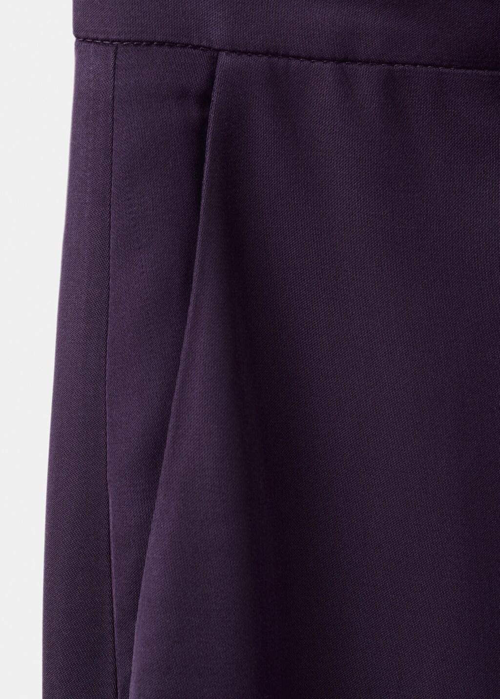 Purple Straight Mid-Rise Trousers, Purple, large image number 4