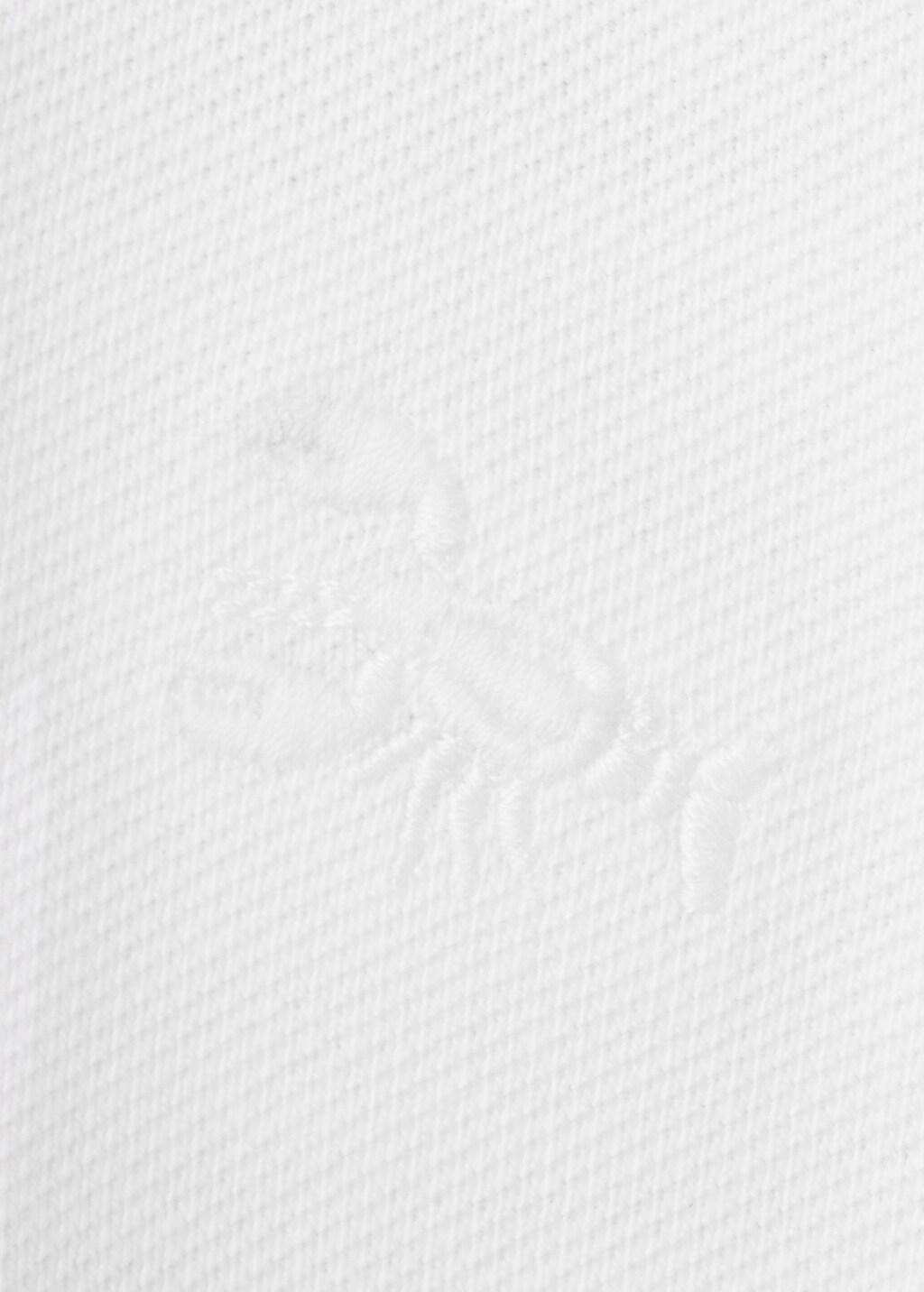 White Mao Collar Polo Shirt, Kids Boy, White, medium