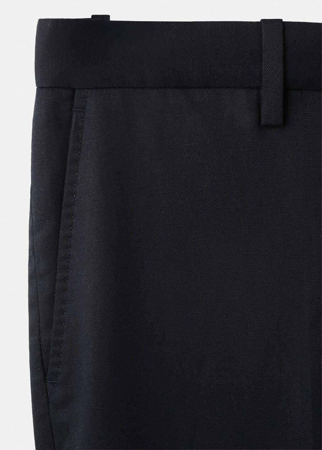 Navy Amalfi Slim Fit Suit Trousers, Navy, large image number 5