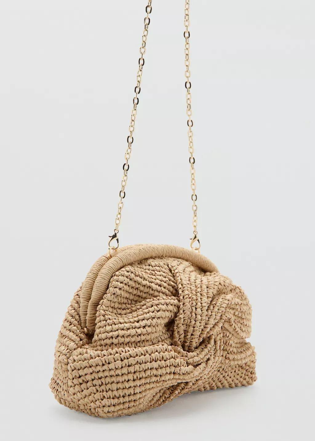 Beige Natural Fibre Handbag, 0201_08, large image number 0