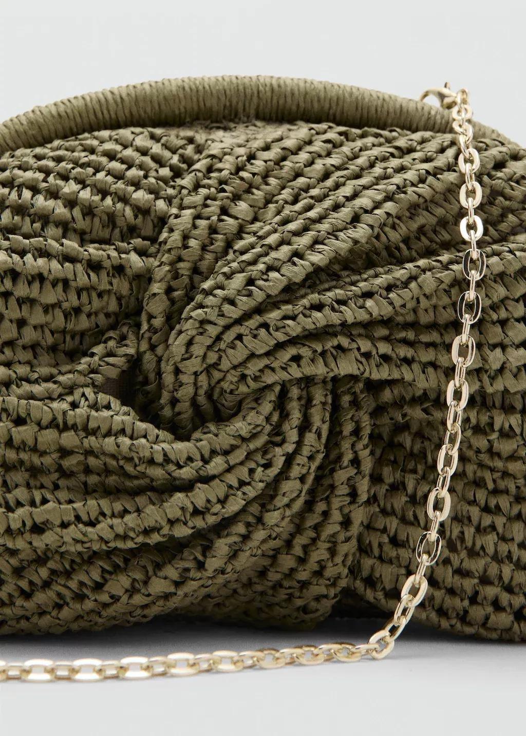 Khaki Natural Fibre Handbag, 0201_37, large image number 1