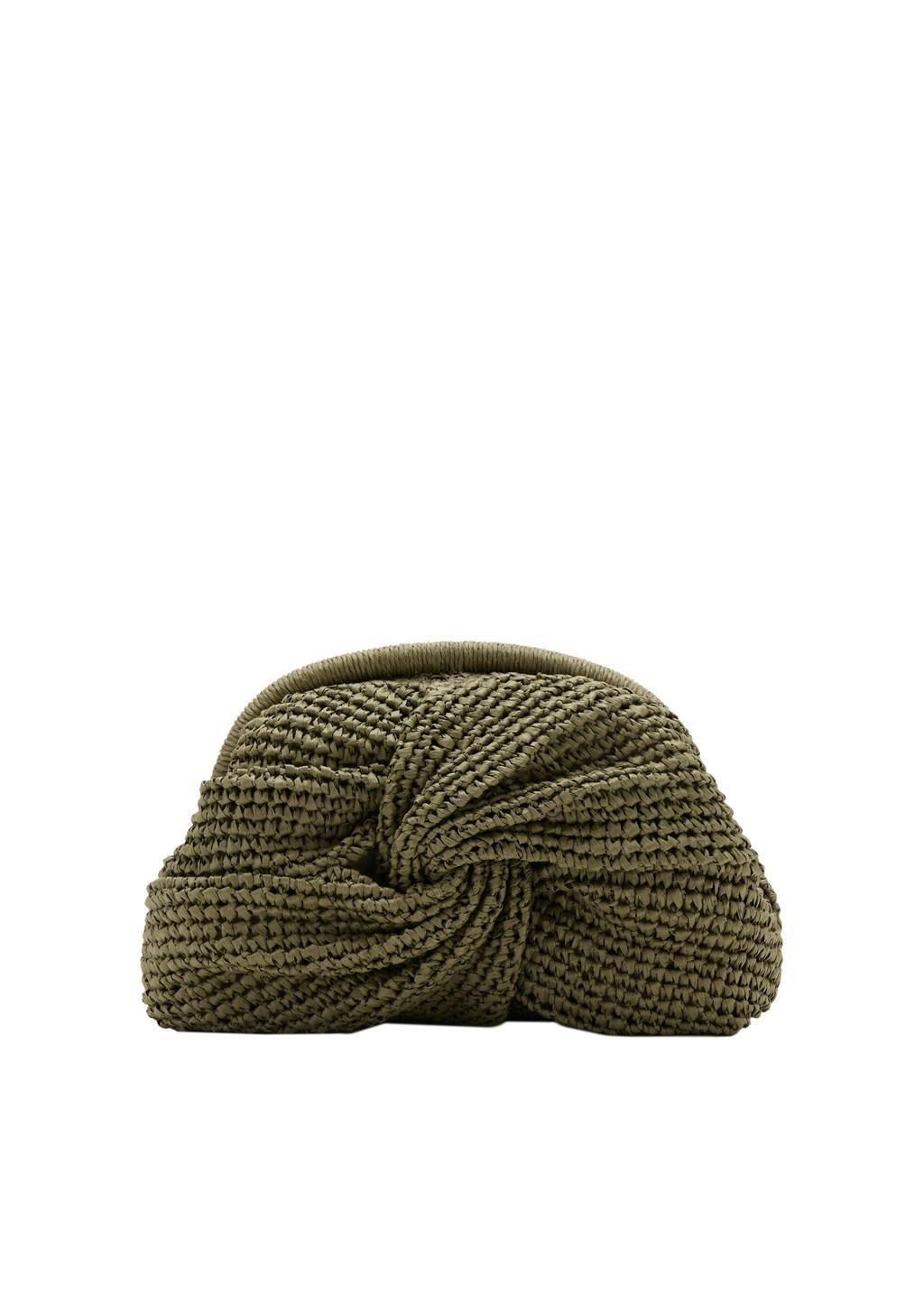 Khaki Natural Fibre Handbag, 0201_37, large image number 2