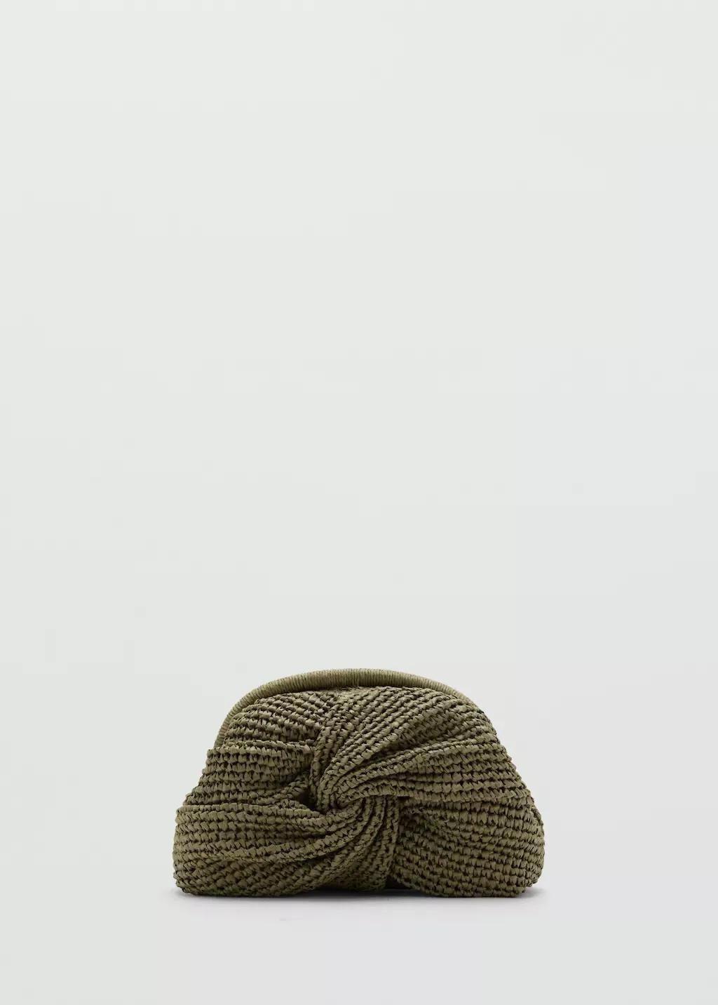 Khaki Natural Fibre Handbag, 0201_37, large image number 3