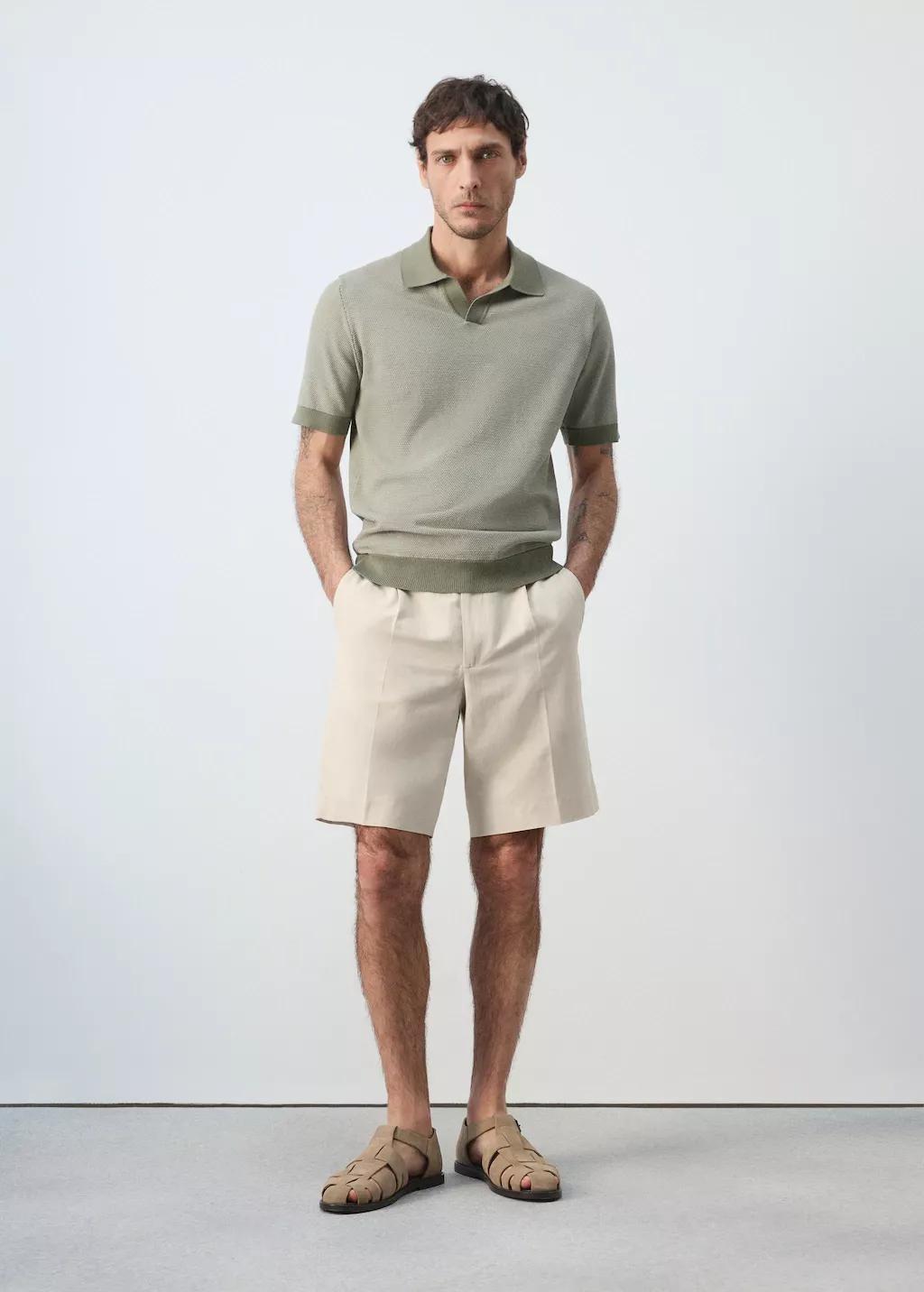 Green 100% Cotton Jersey Polo Shirt, 0201_48, large image number 0