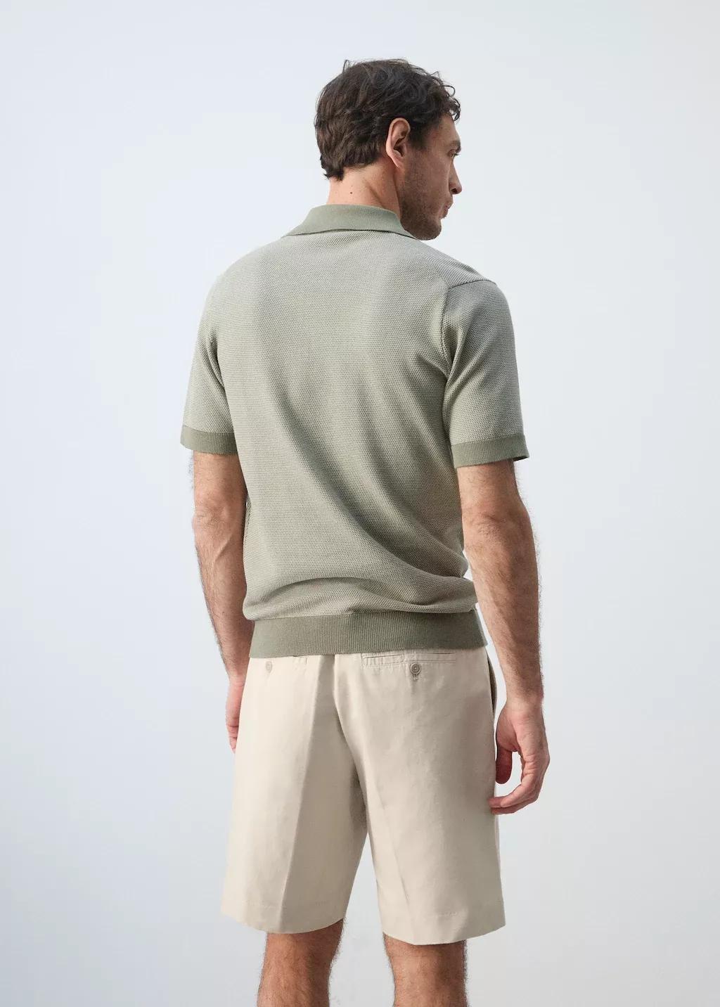 Green 100% Cotton Jersey Polo Shirt, 0201_48, large image number 2