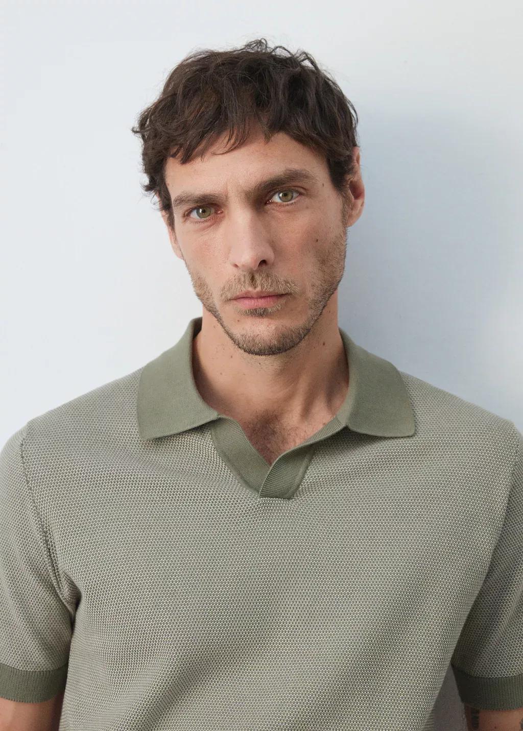 Green 100% Cotton Jersey Polo Shirt, 0201_48, large image number 4