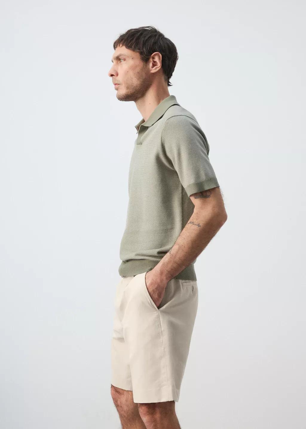 Green 100% Cotton Jersey Polo Shirt, 0201_48, large image number 6