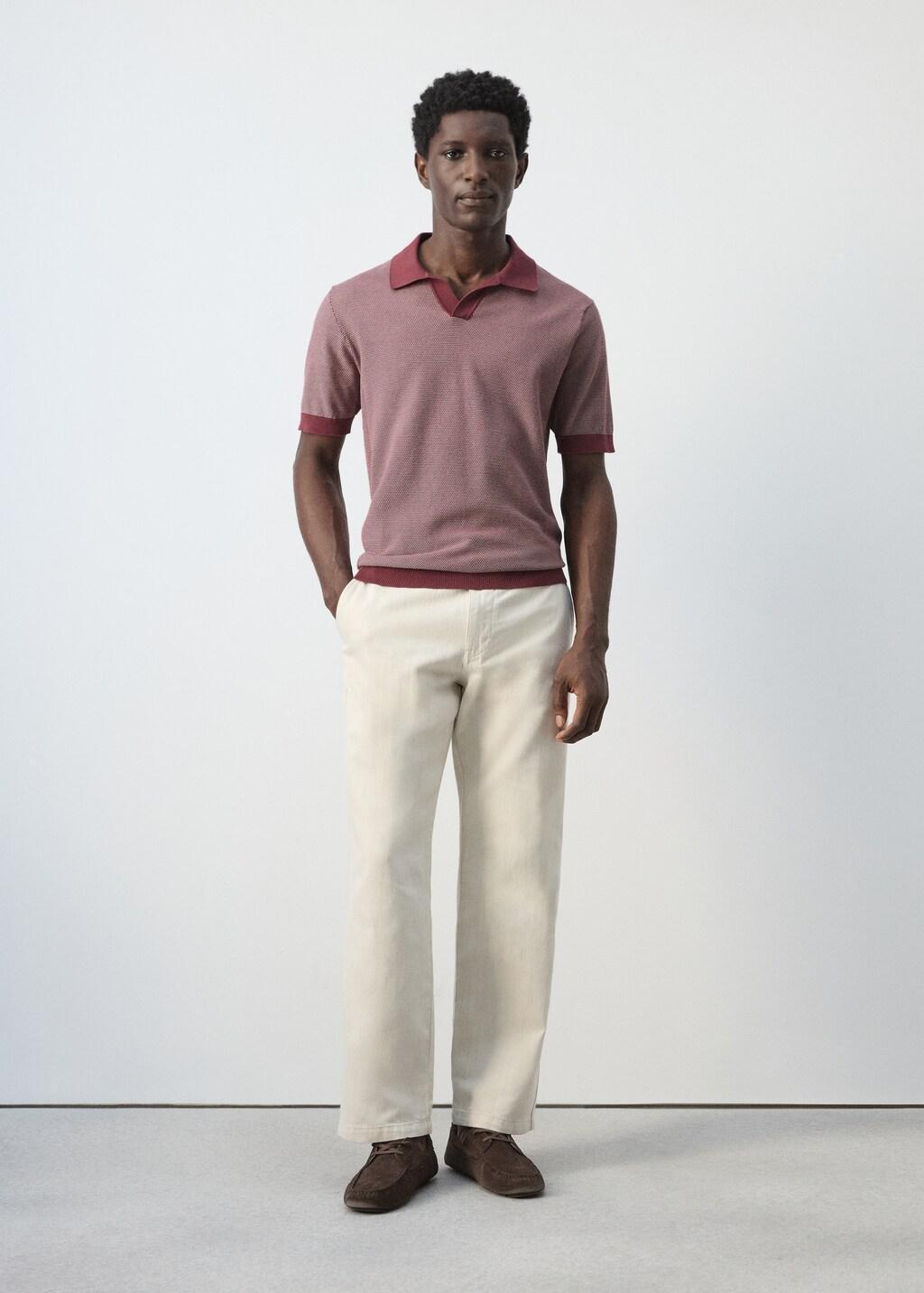 Purple Cotton Jersey Polo Shirt, 0201_66, large image number 0