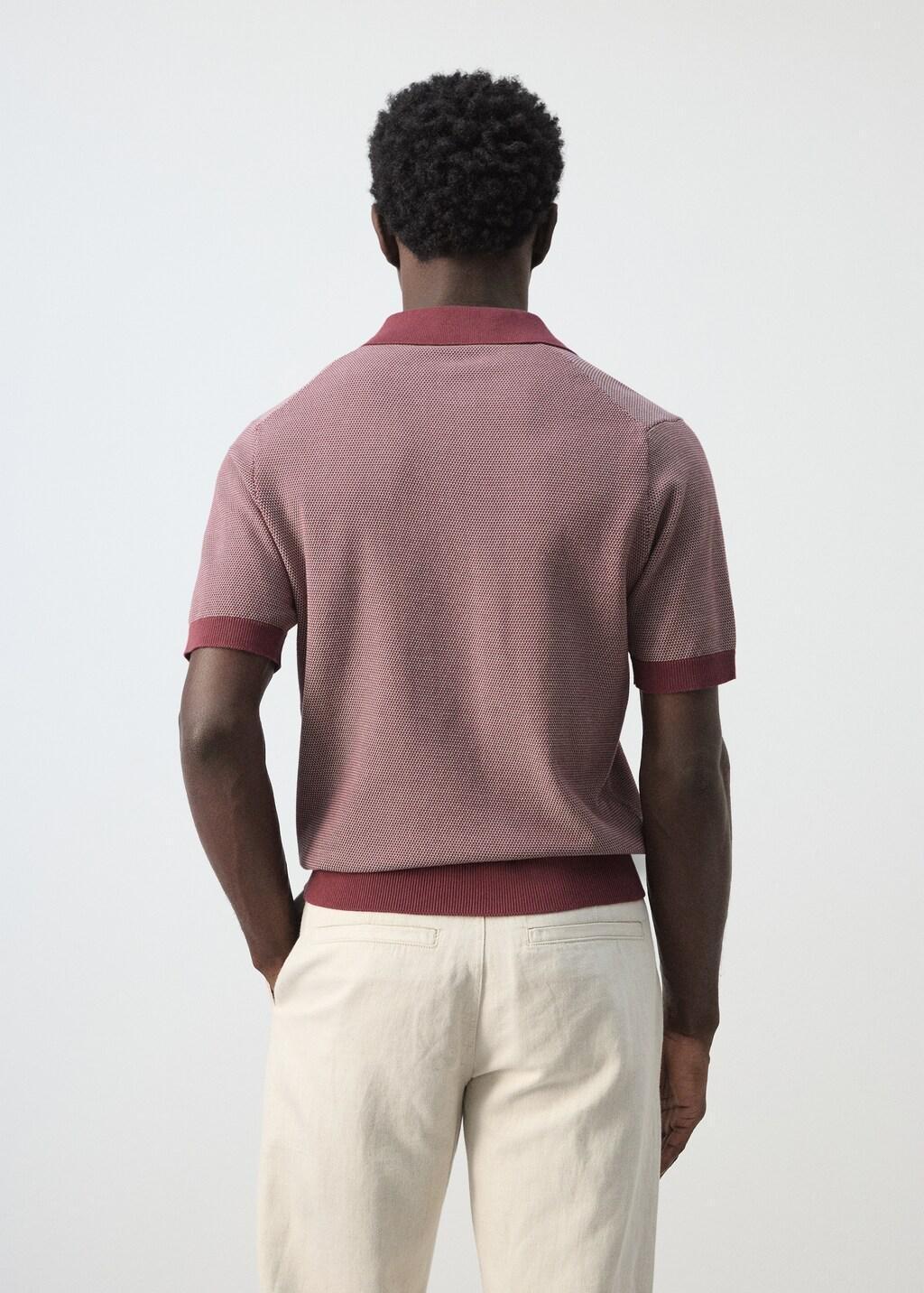 Purple Cotton Jersey Polo Shirt, 0201_66, large image number 2