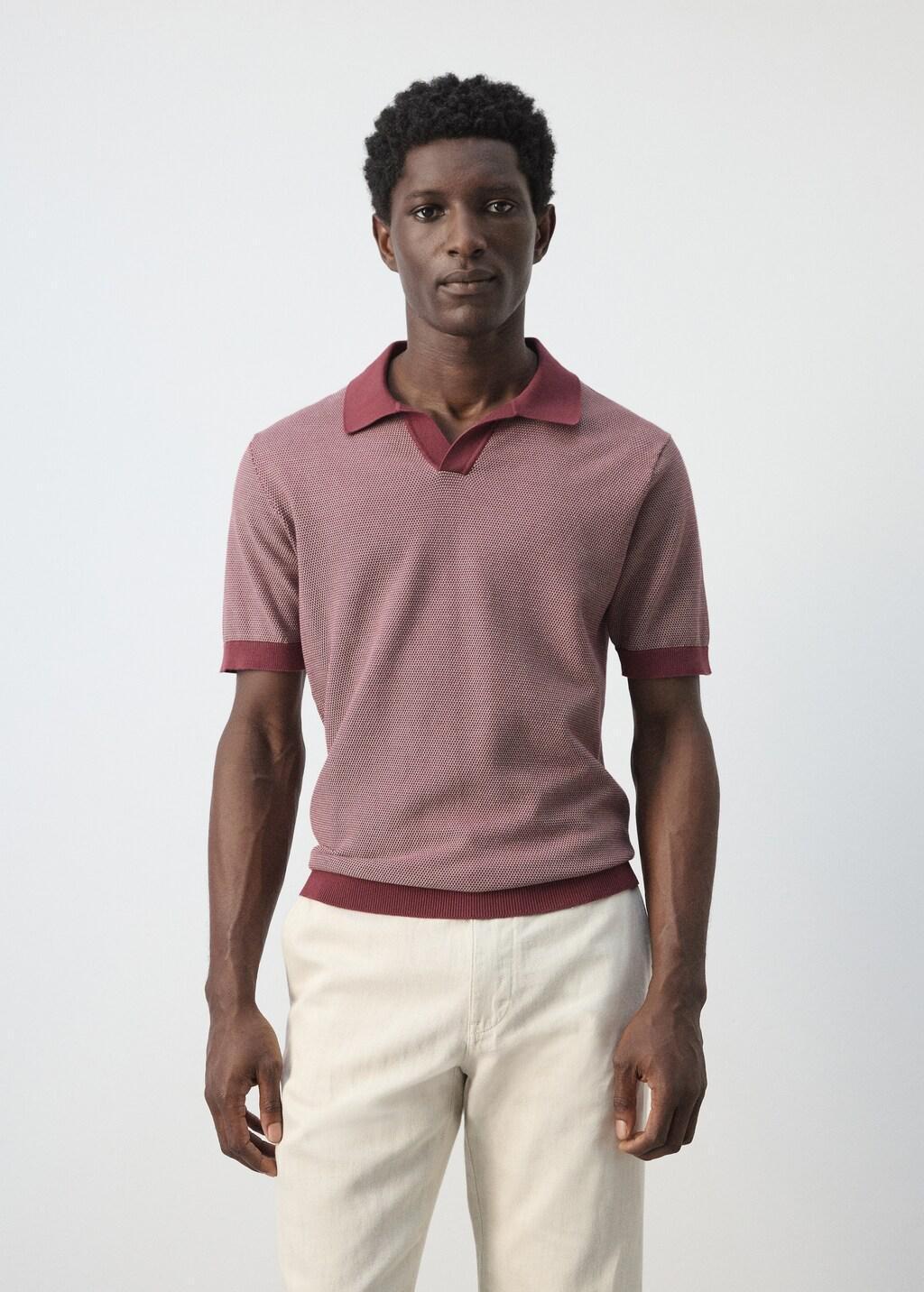 Purple Cotton Jersey Polo Shirt, 0201_66, large image number 3