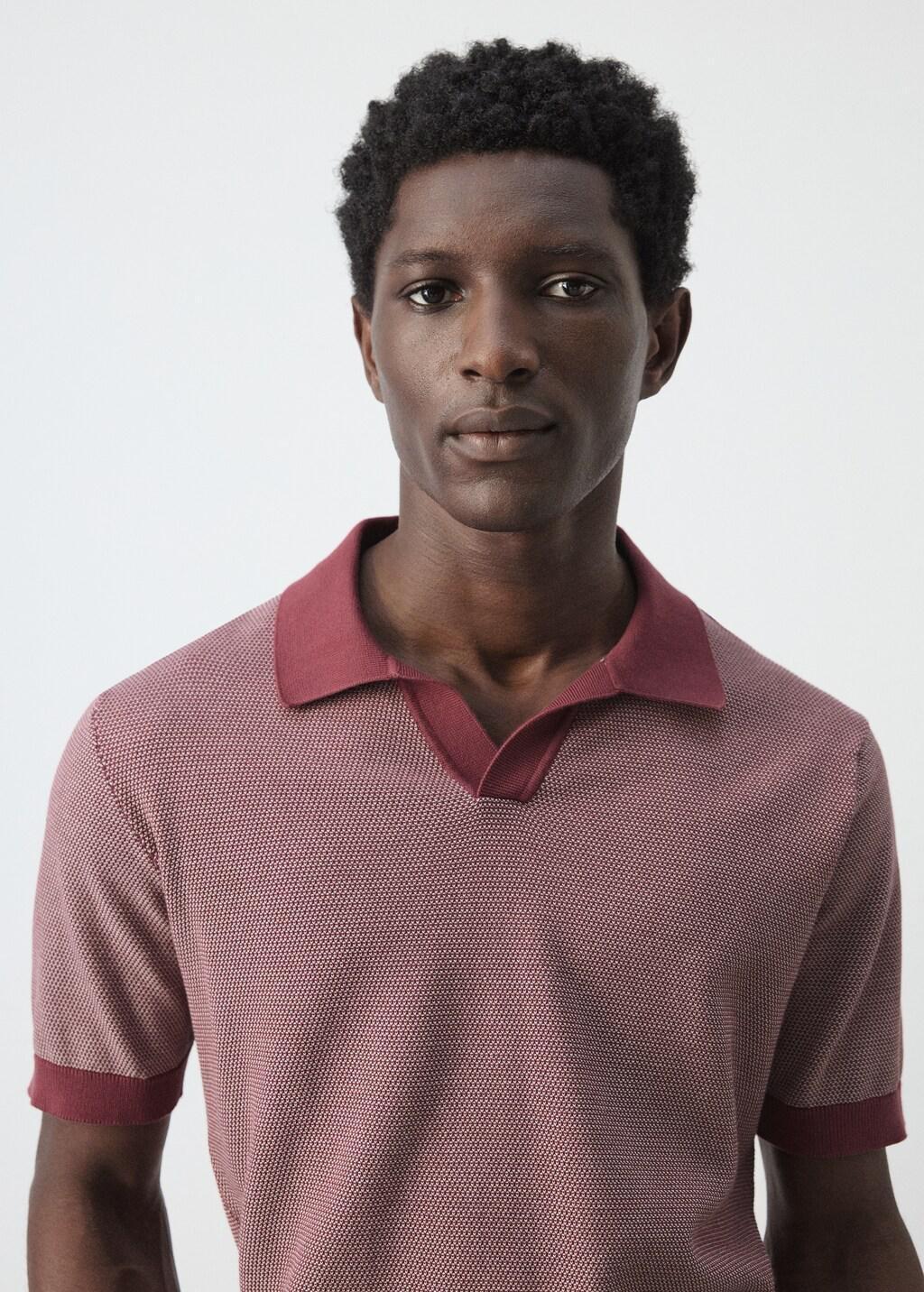Purple Cotton Jersey Polo Shirt, 0201_66, large image number 4