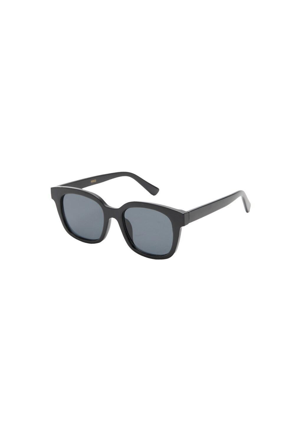 Black Squared Frame Sunglasses, Black, large image number 2