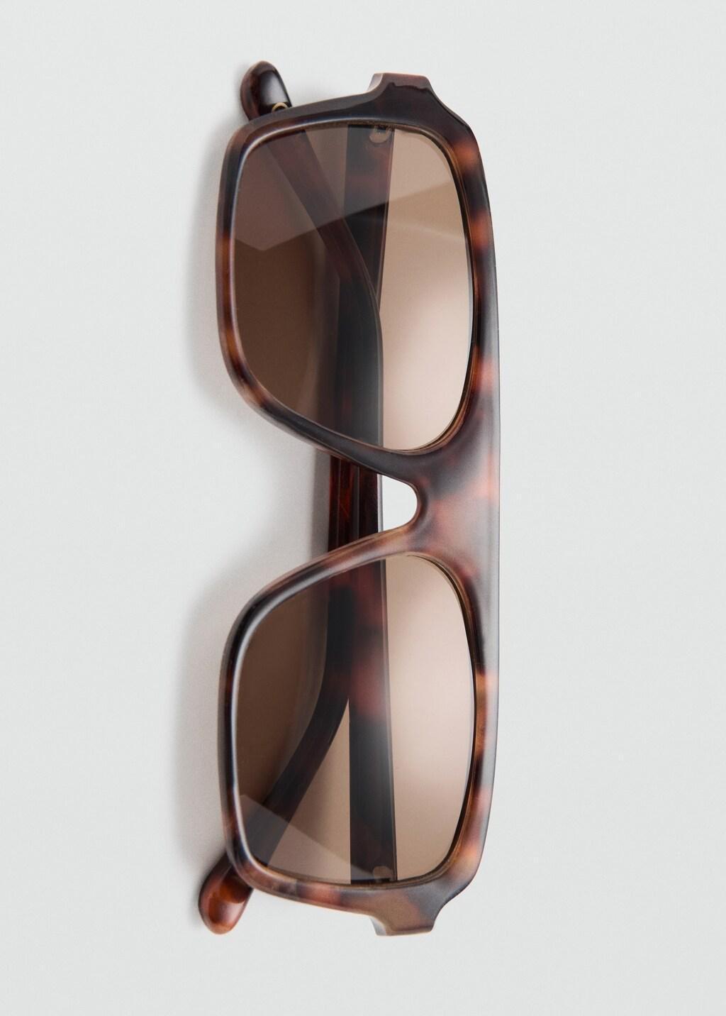 Brown Aviator Sunglasses With Plastic Frame, Dark Brown, medium
