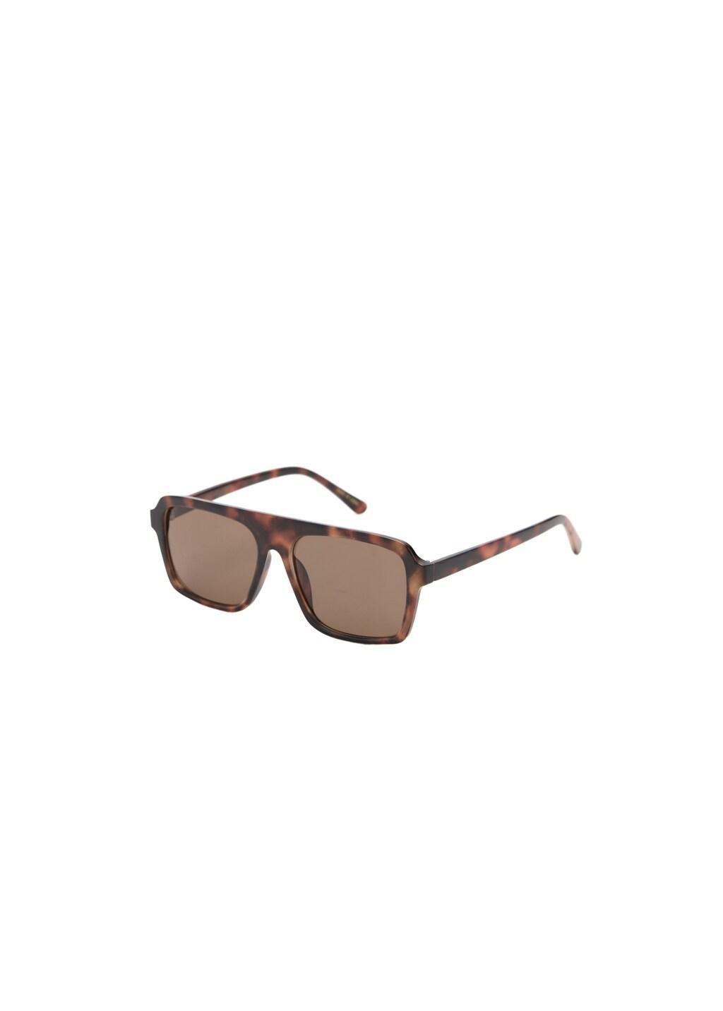 Brown Aviator Sunglasses With Plastic Frame, Dark Brown, large image number 2