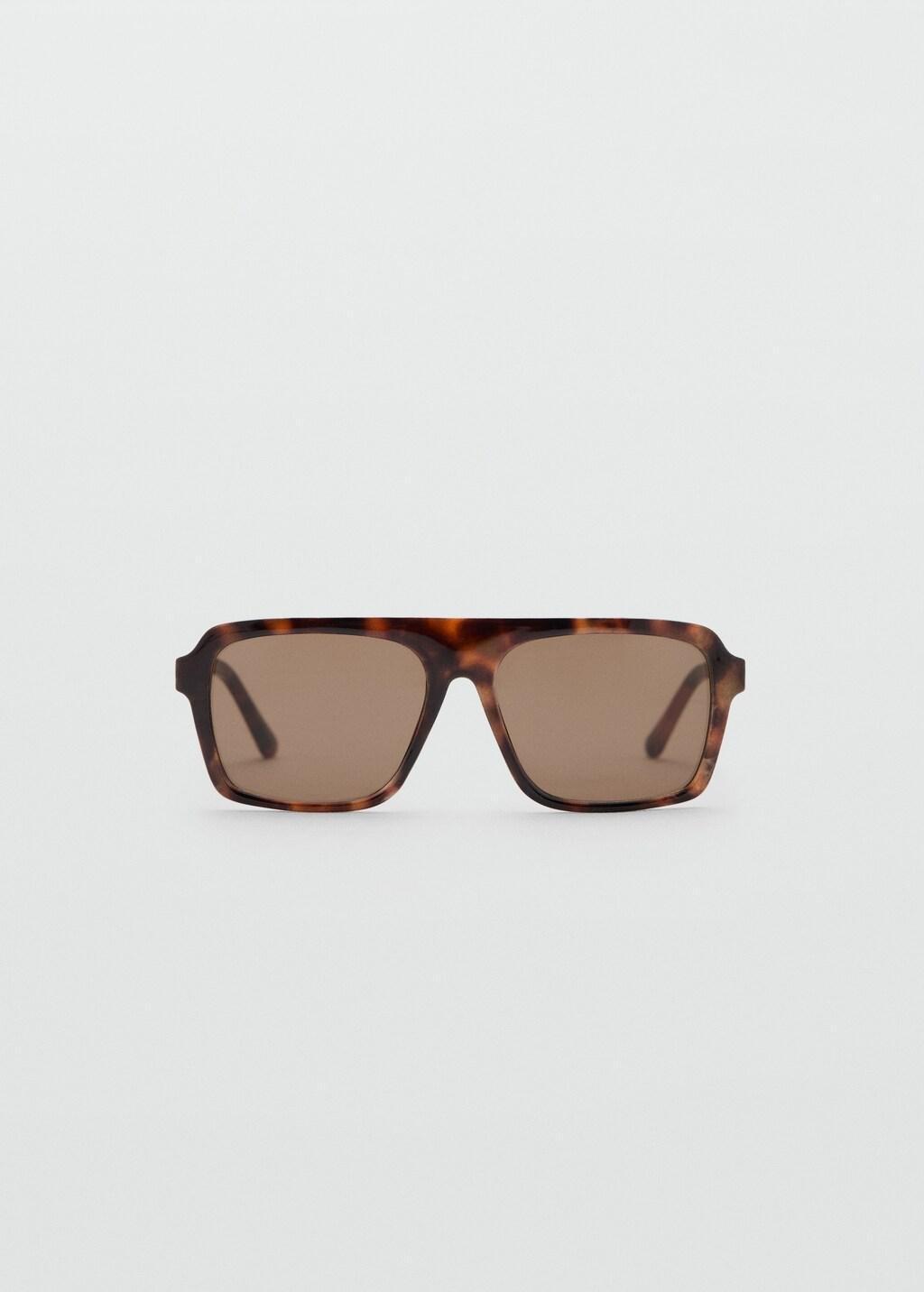 Brown Aviator Sunglasses With Plastic Frame, Dark Brown, large image number 3