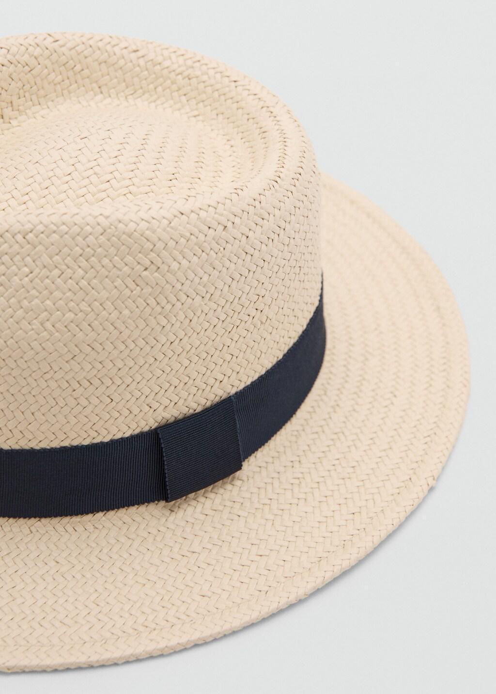 Beige Natural Fiber Bow Hat, 0201_05, large image number 0