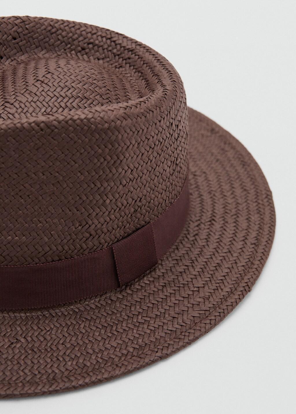 Brown Natural Fiber Bow Hat, 0201_32, large image number 0