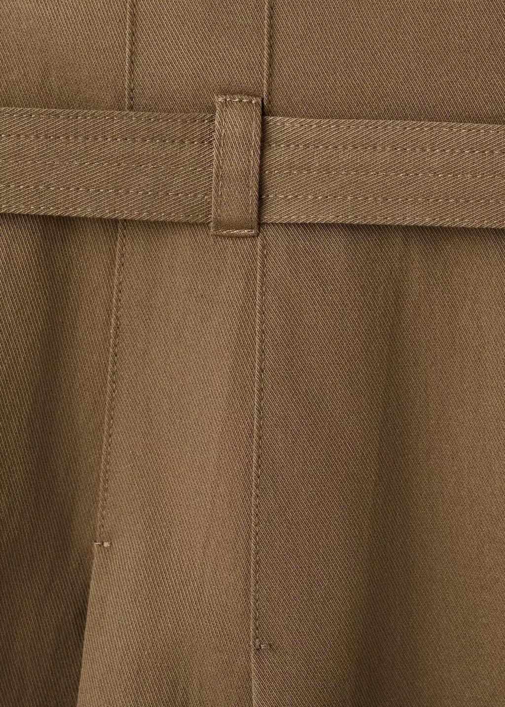 Khaki Trousers With Belt Loops, Beige - Khaki, large image number 4