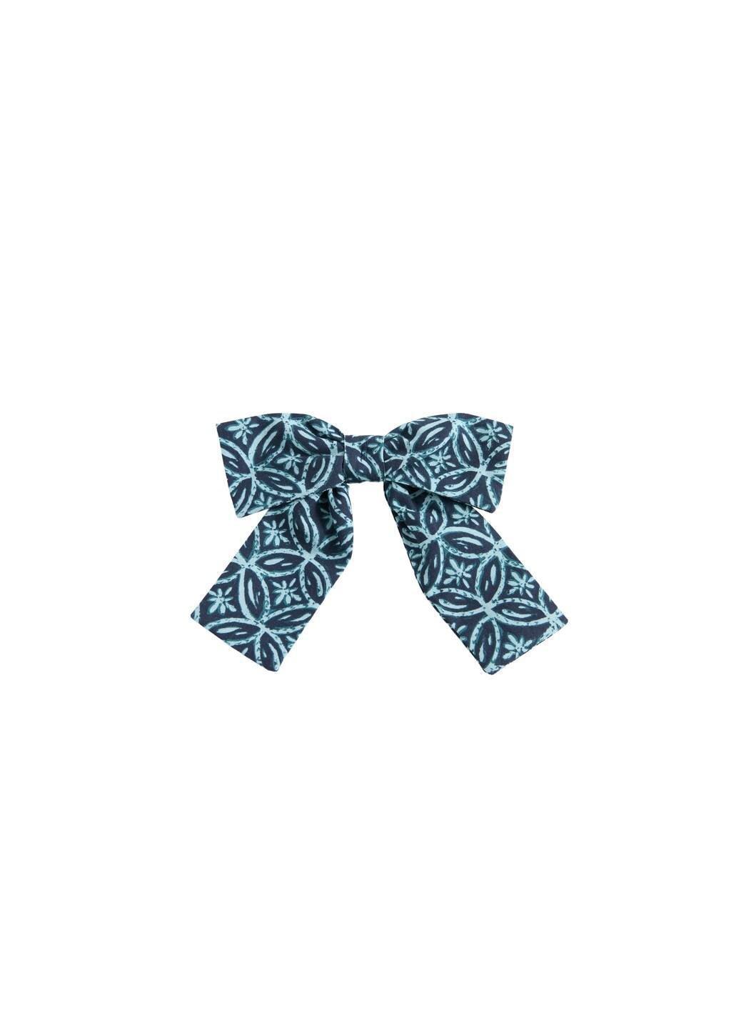 Turquoise Bow Hair Tie, Kids Girl, Turquoise - Aqua, large image number 2