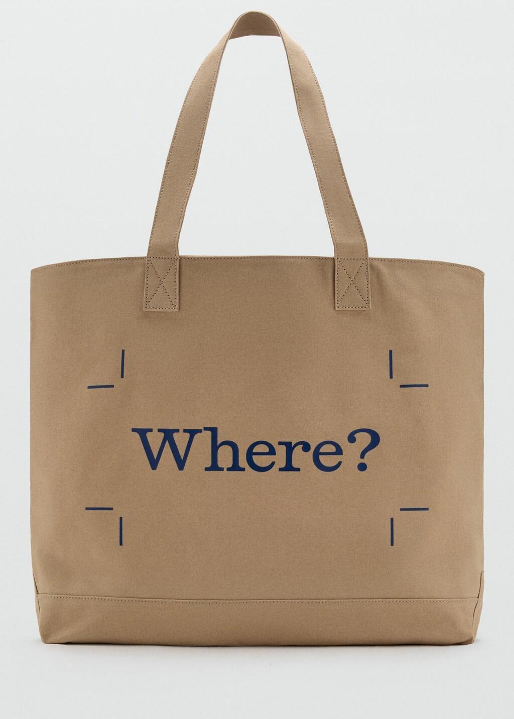 Beige 100% Cotton Canvas Tote Bag, 0201_08, large image number 4