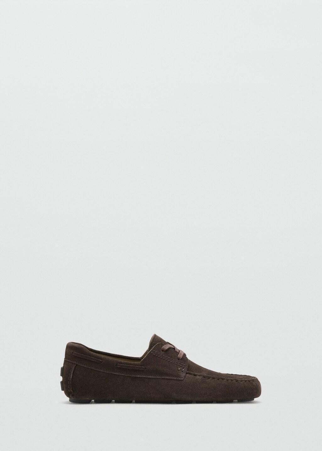 Brown Driver Shoe With Laces, 0201_30, large image number 4