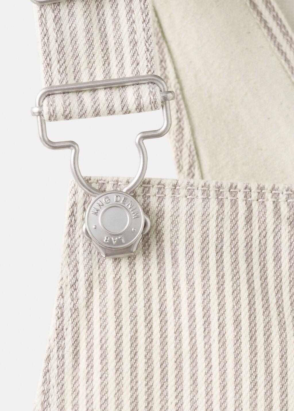Brown Lt Pastel Striped Short Dungarees, Baby Boy, Light Pastel Brown, large image number 1