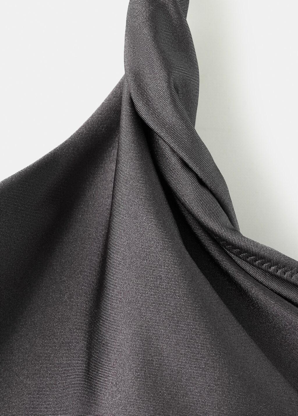 Grey Asymmetric Swimsuit, Grey, large image number 1
