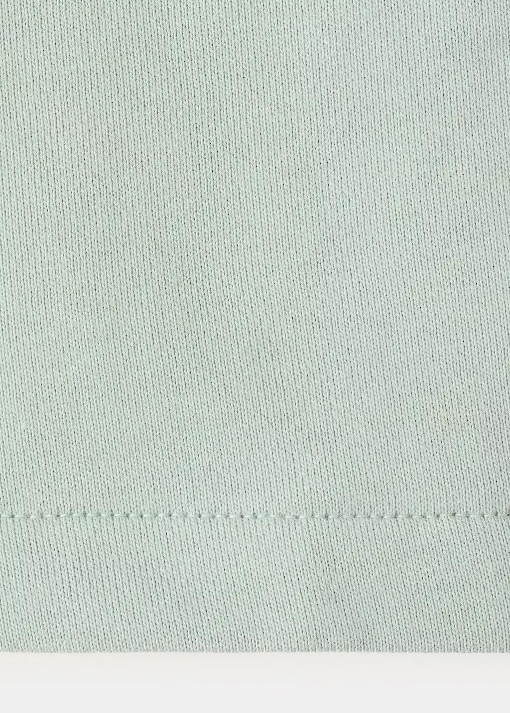 Green Cotton Shorts With Drawstring, Kids Boys, Turquoise - Aqua, large image number 2