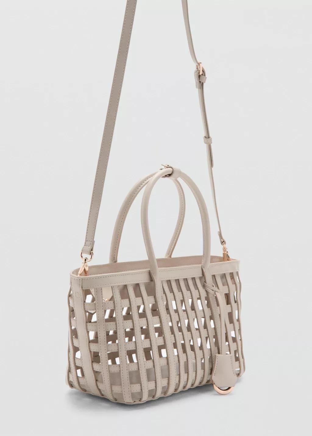 White Braided Handbag, 0201_02, large image number 0