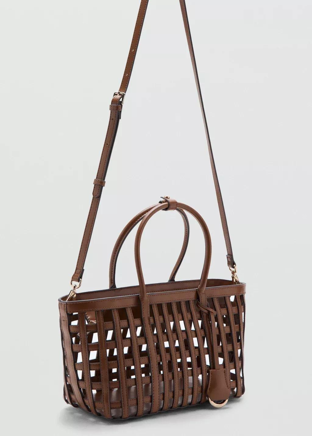 Brown Braided Handbag, 0201_CU, large image number 1