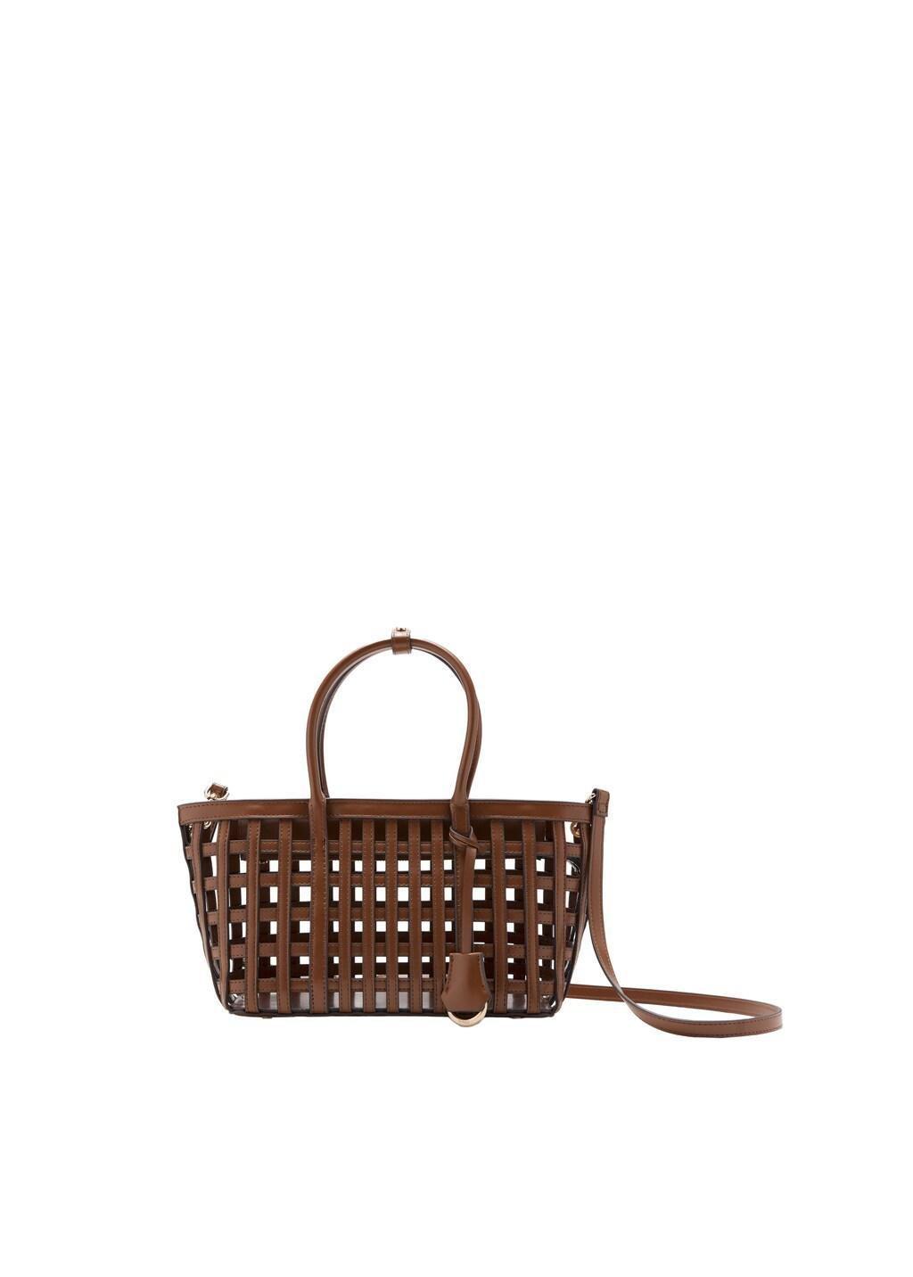 Brown Braided Handbag, 0201_CU, large image number 3