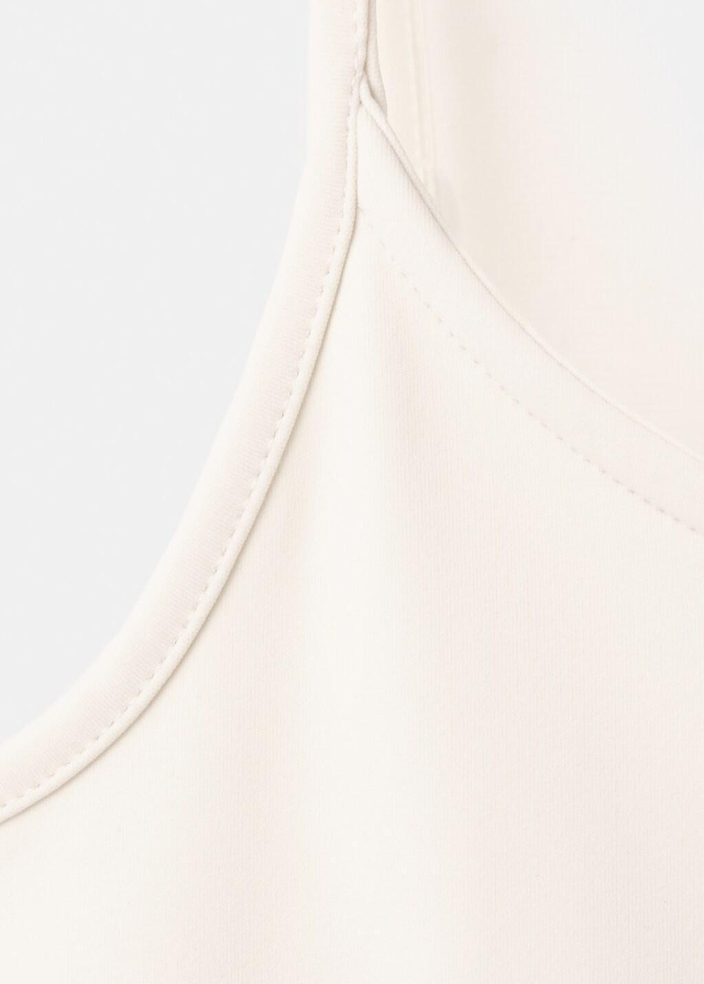 Beige Fitted Crop Top, Light Beige, medium