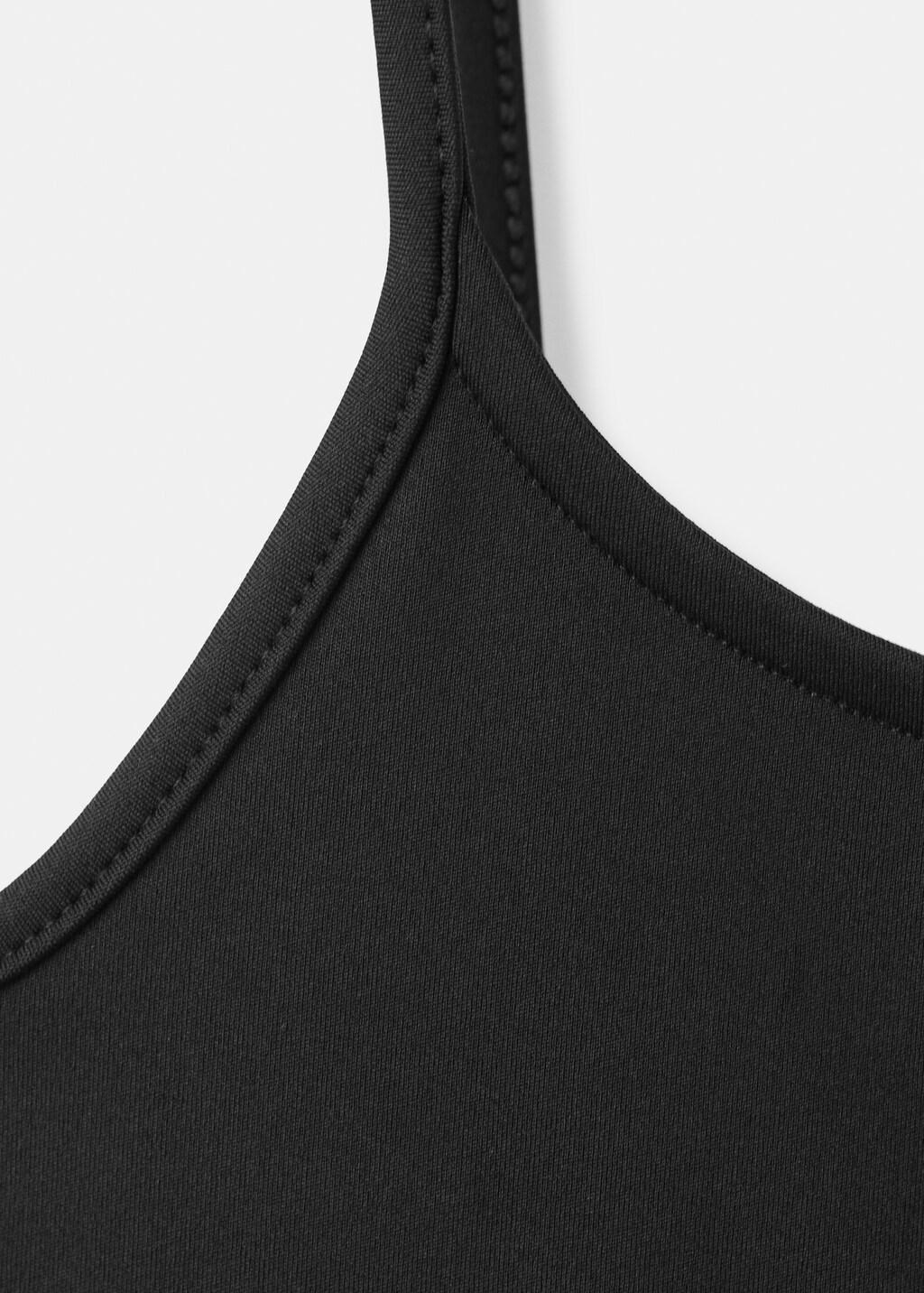 Black Fitted Crop Top, Black, large image number 1
