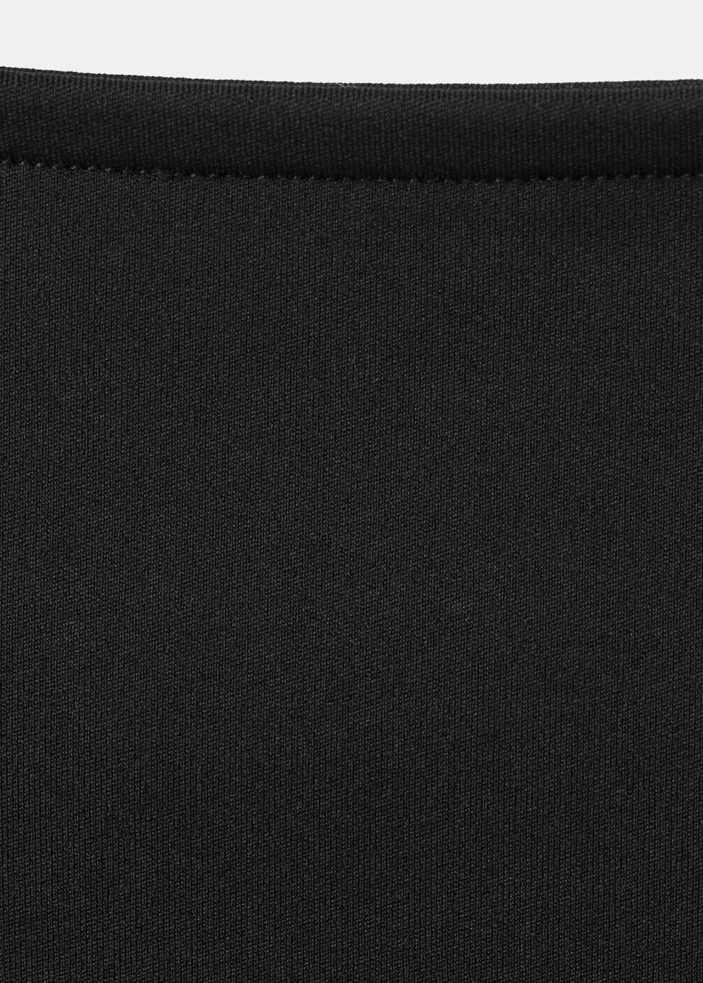 Black Fitted Crop Top, Black, large image number 5
