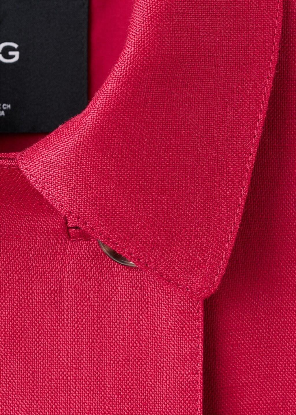 Red Double-Breasted Linen Jacket, Red, large image number 1