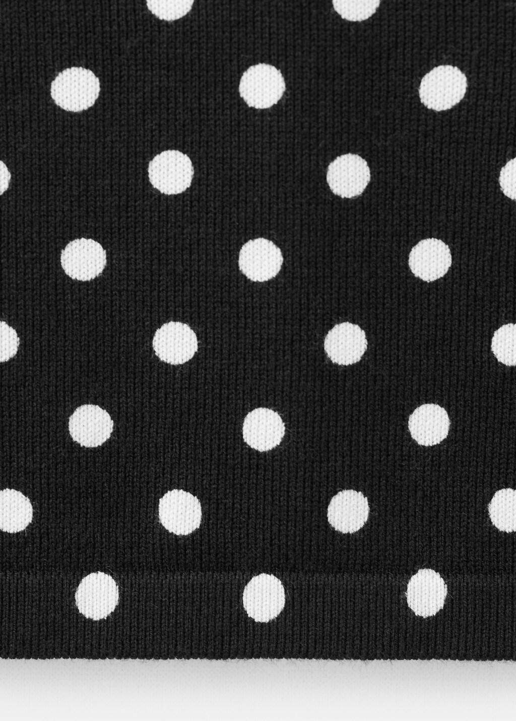 Black Polka Dots Midi Skirt, 0201_99, large image number 1