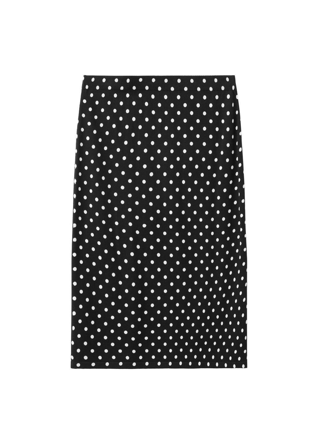 Black Polka Dots Midi Skirt, 0201_99, large image number 6