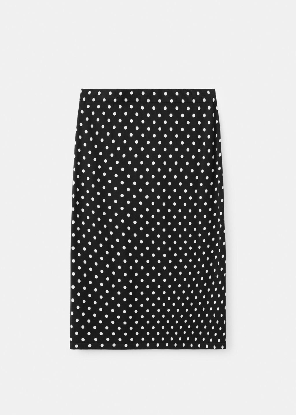 Black Polka Dots Midi Skirt, 0201_99, large image number 7