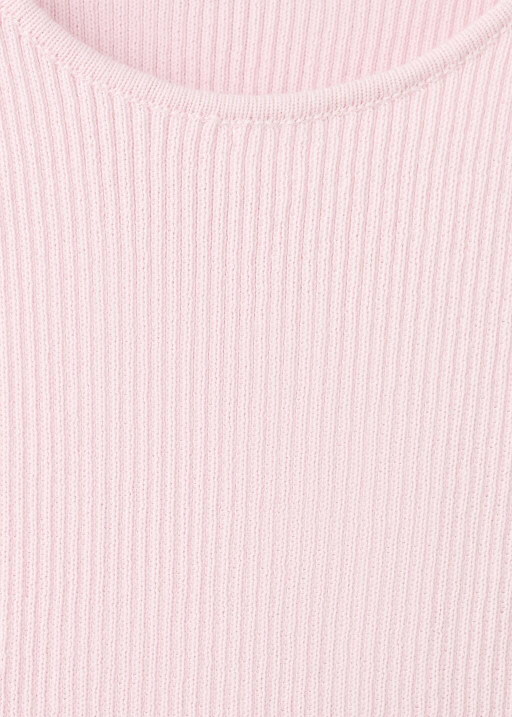 Pink Lt Pastel Fitted Fine-Knit Top, Light-Pastel Pink, large image number 1