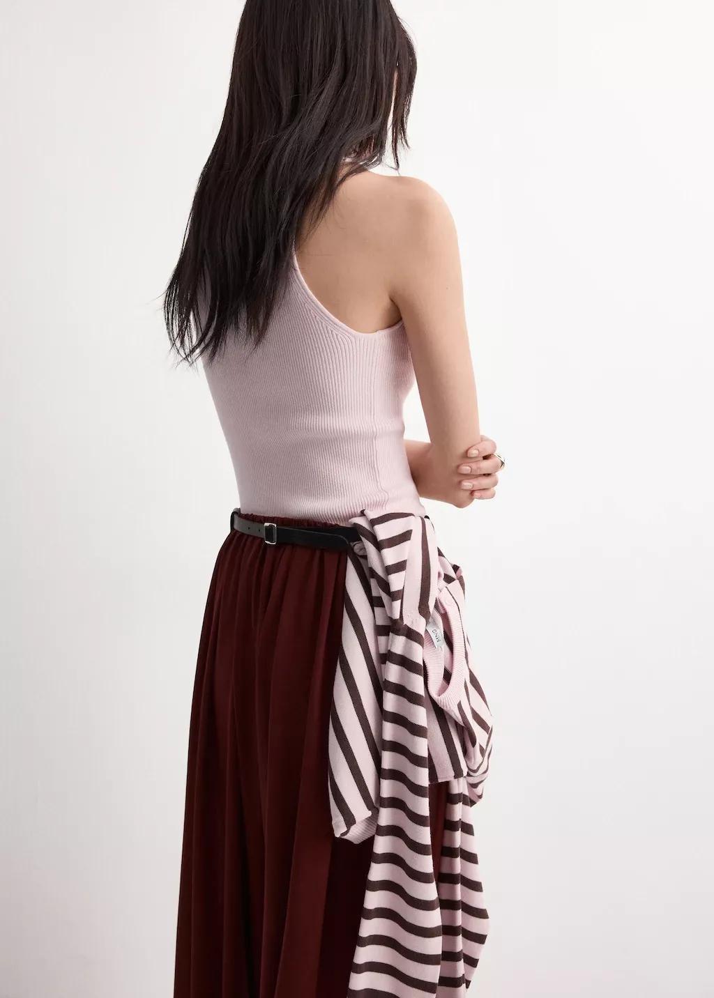 Pink Lt Pastel Fitted Fine-Knit Top, Light-Pastel Pink, large image number 2