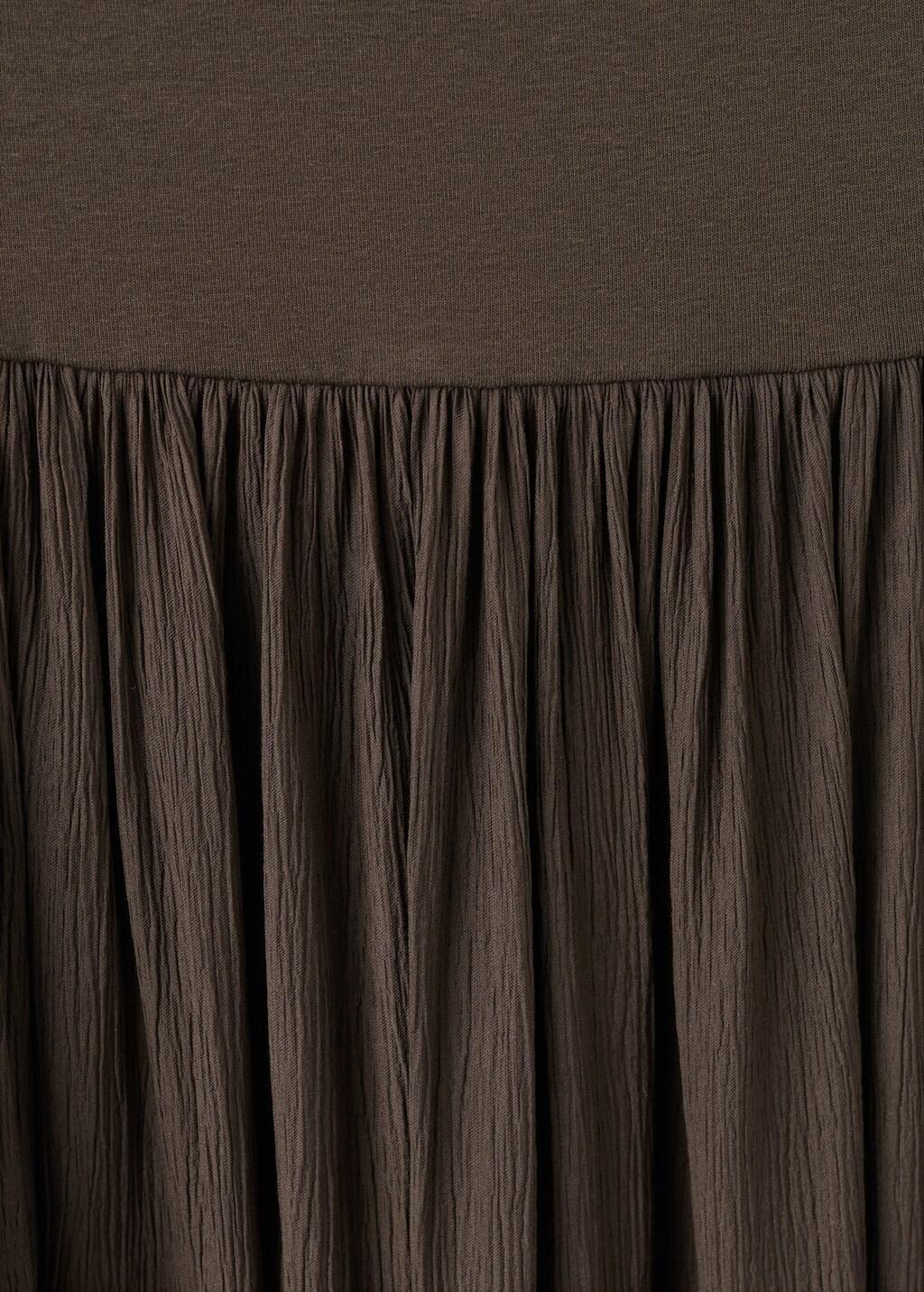 Brown Asymmetrical Flared Dress, Brown, large image number 4
