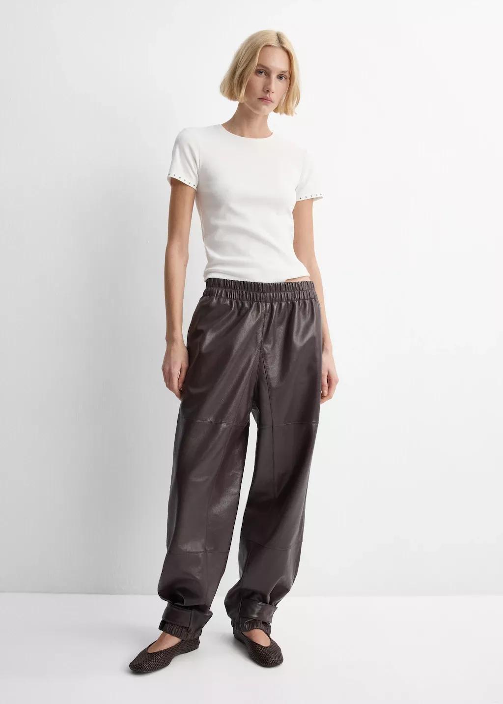 White Short-Sleeve Studded T-Shirt, 0201_01, large image number 0