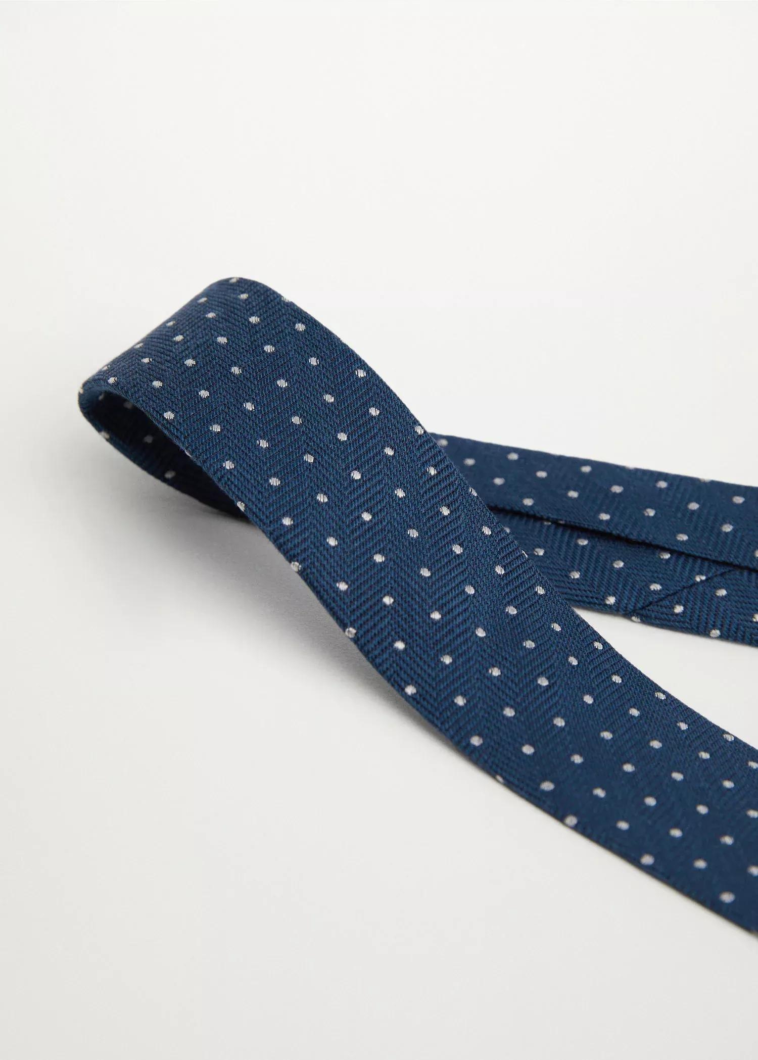 Navy Polka-Dot Patterned Tie, Kids Boy, , large image number 3