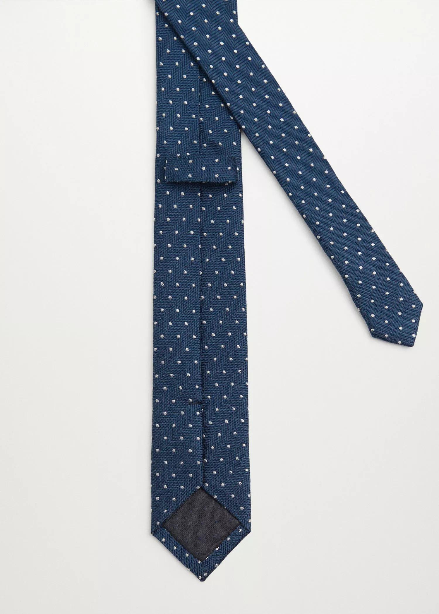Navy Polka-Dot Patterned Tie, Kids Boy, , large image number 4