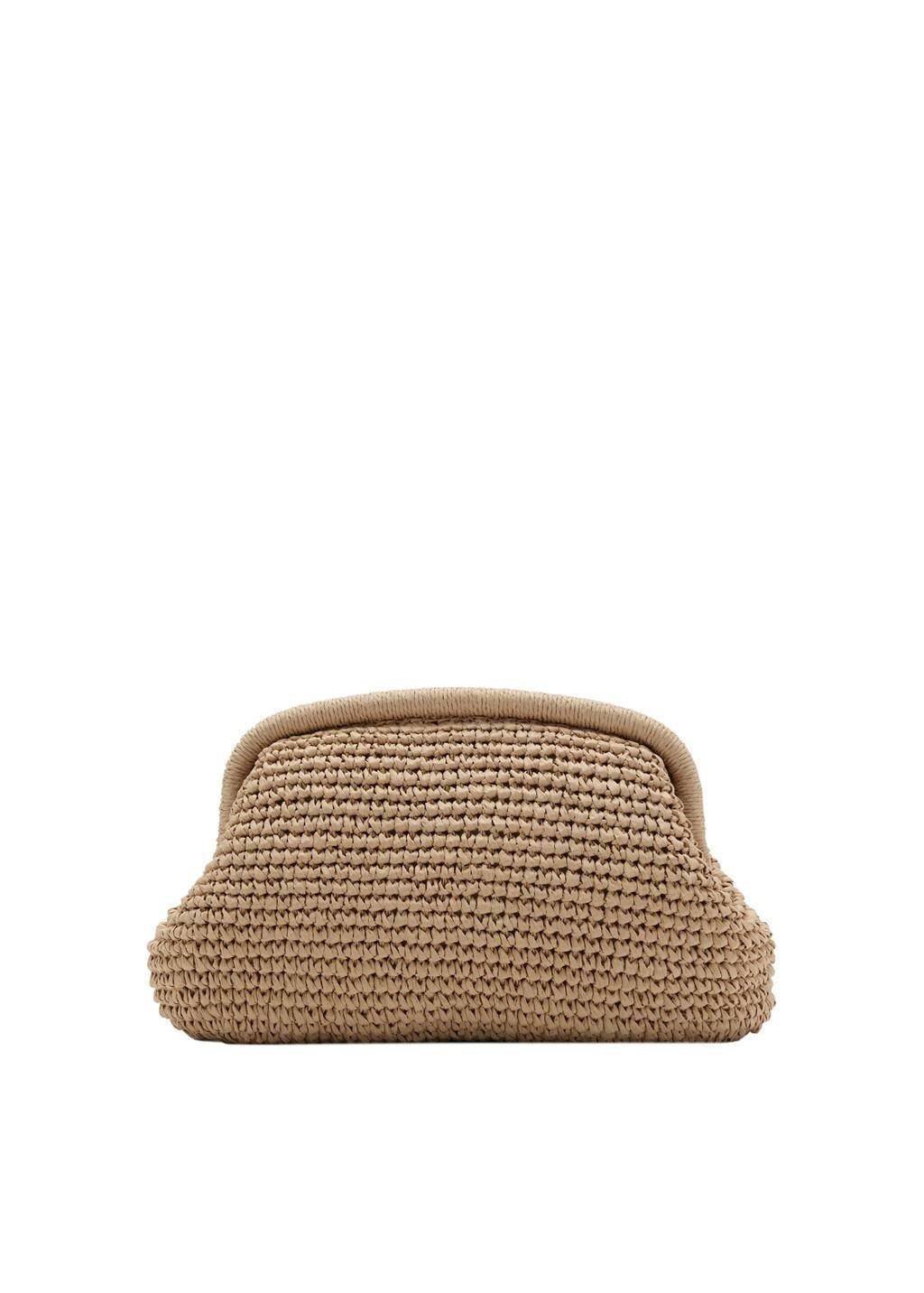 Beige Natural Fiber Clutch Bag, 0201_08, large image number 2