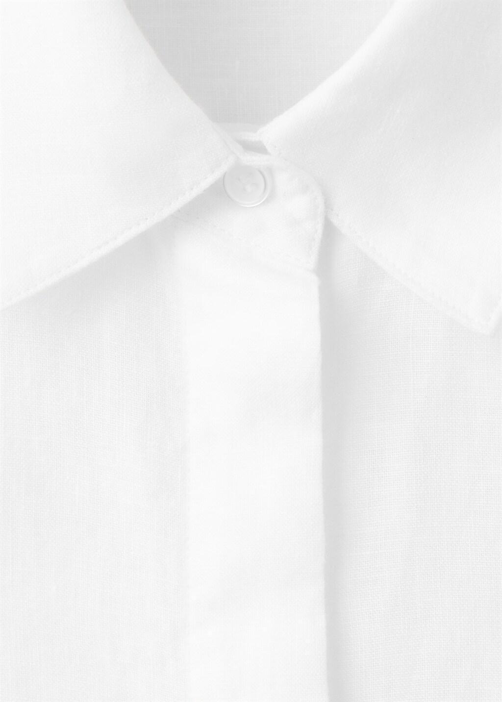 White Straight Linen Shirt, 0201_01, large image number 5